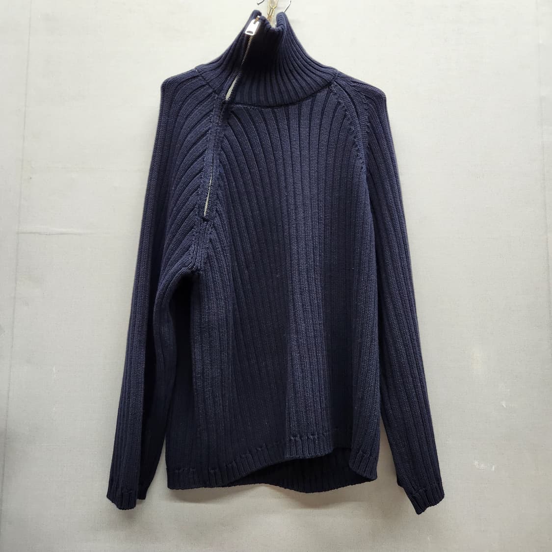 자라 ZARA 사이드지퍼 골지 코튼 반집업 니트 M(L~XL) 남여공용 상품이미지2