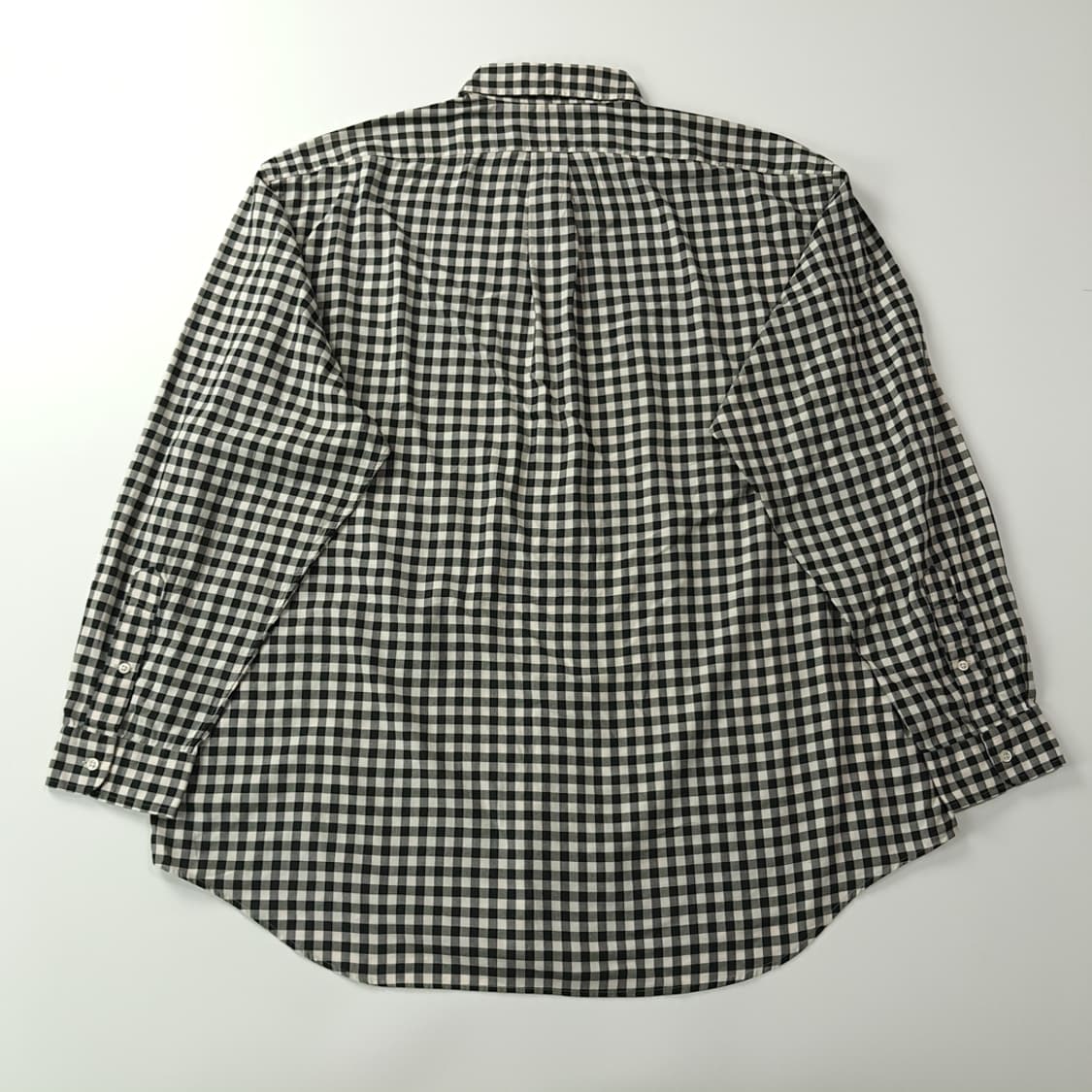 CJ063 2XL 폴로 90s 블랙 모노 깅엄체크 셔츠 남방 상품이미지6