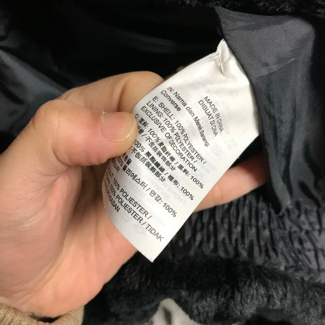 컨버스 23s 벨벳 후리스 투웨이 반누빔자켓점퍼 상품이미지6