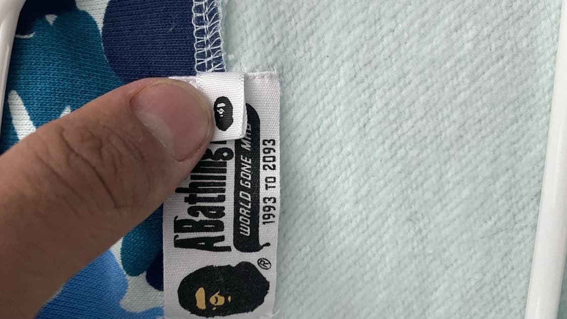 베이프 샤크 후드집업 ABC 카모 블루 L 상품이미지3