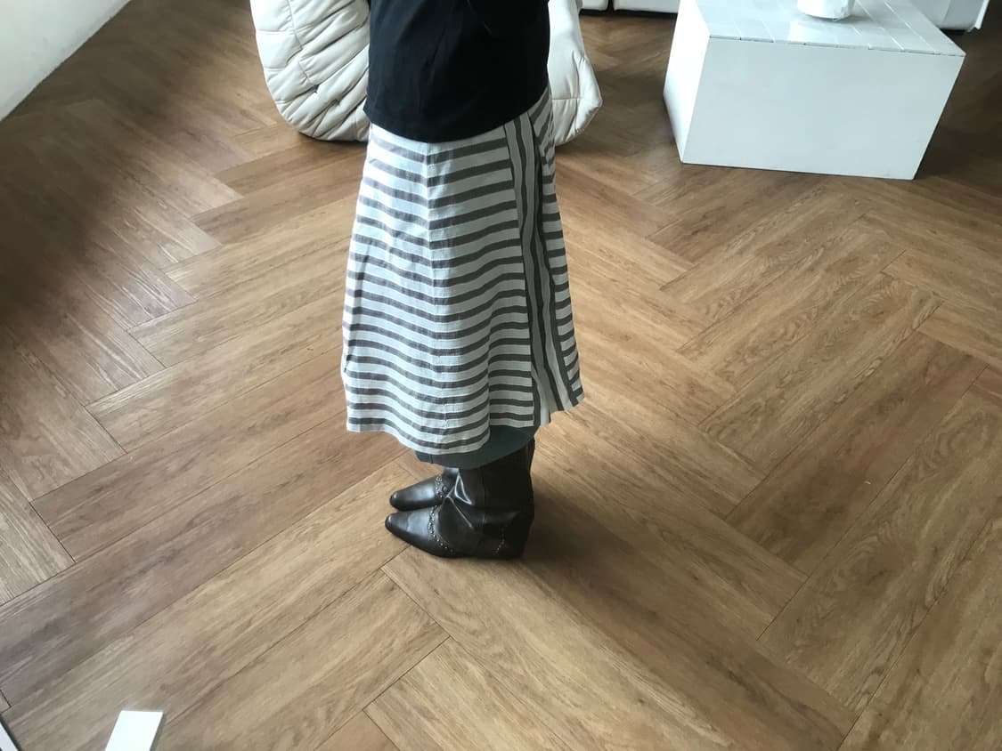 vintage stripe pattern skirt 상품이미지1