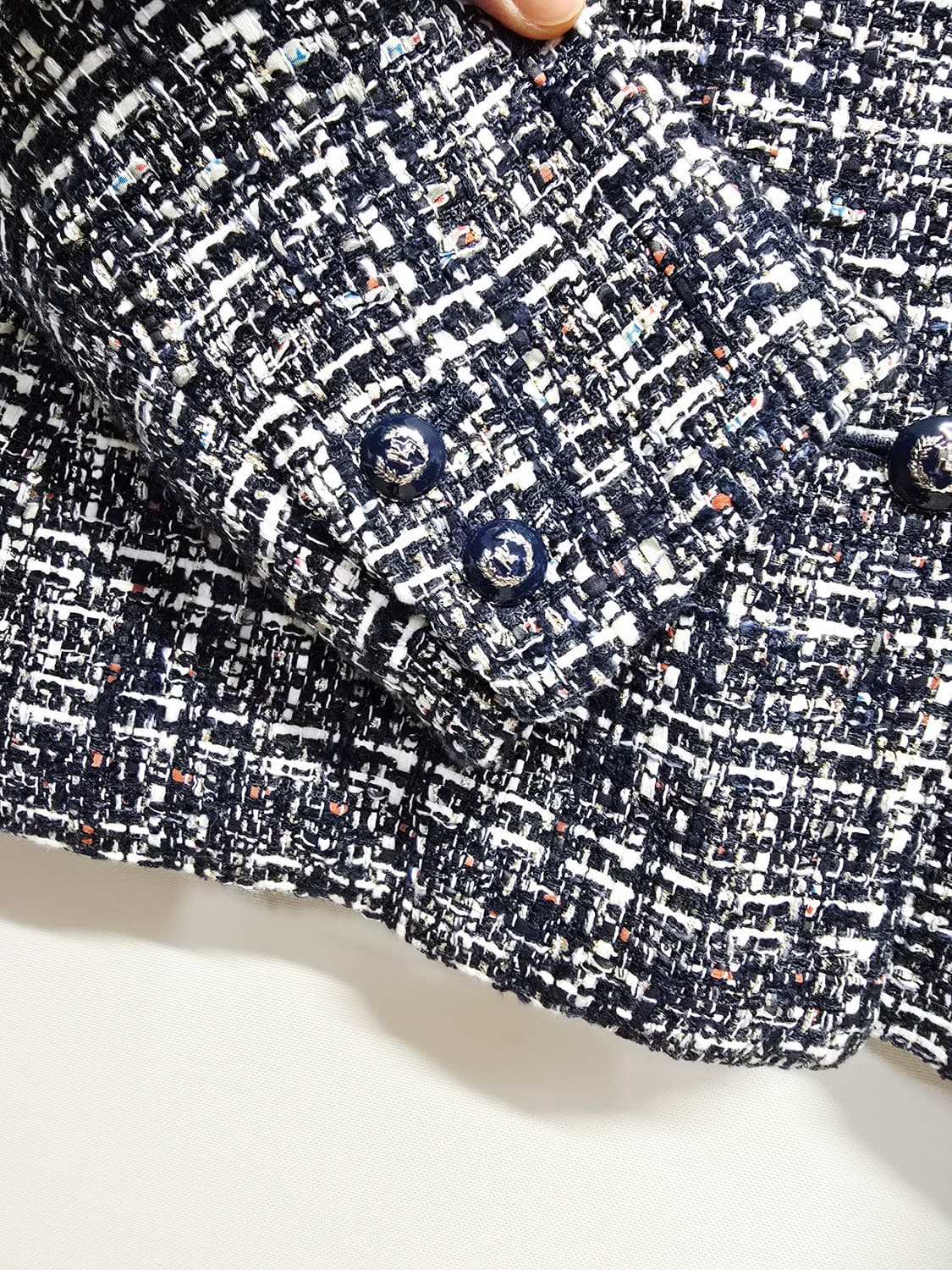 칼라거펠트 트위드 더블 버튼 자켓 상품이미지3