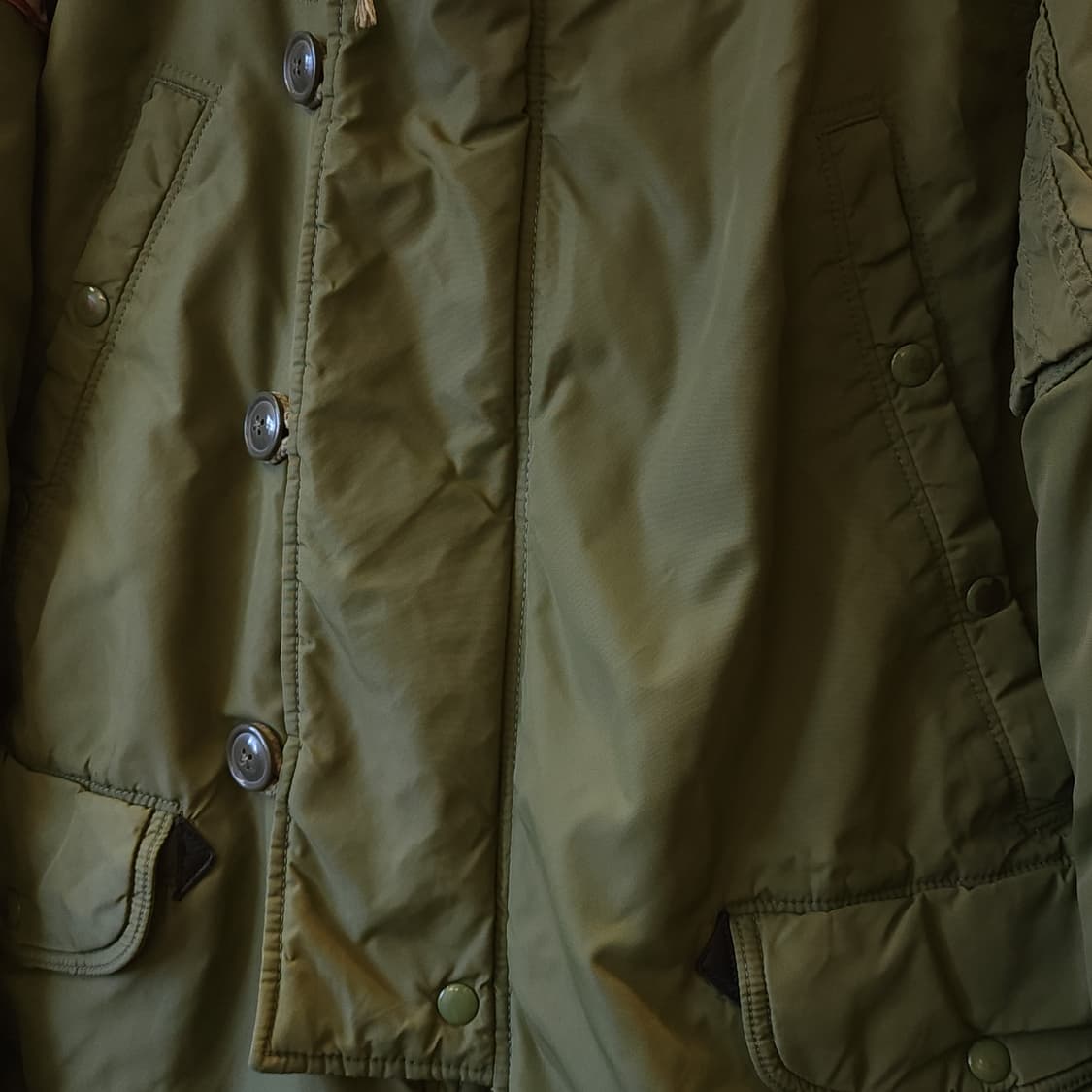 폴로 데님앤서플라이 n3b 다운 패딩 폴로 밀리터리 헤비다운 카키 M  상품이미지5