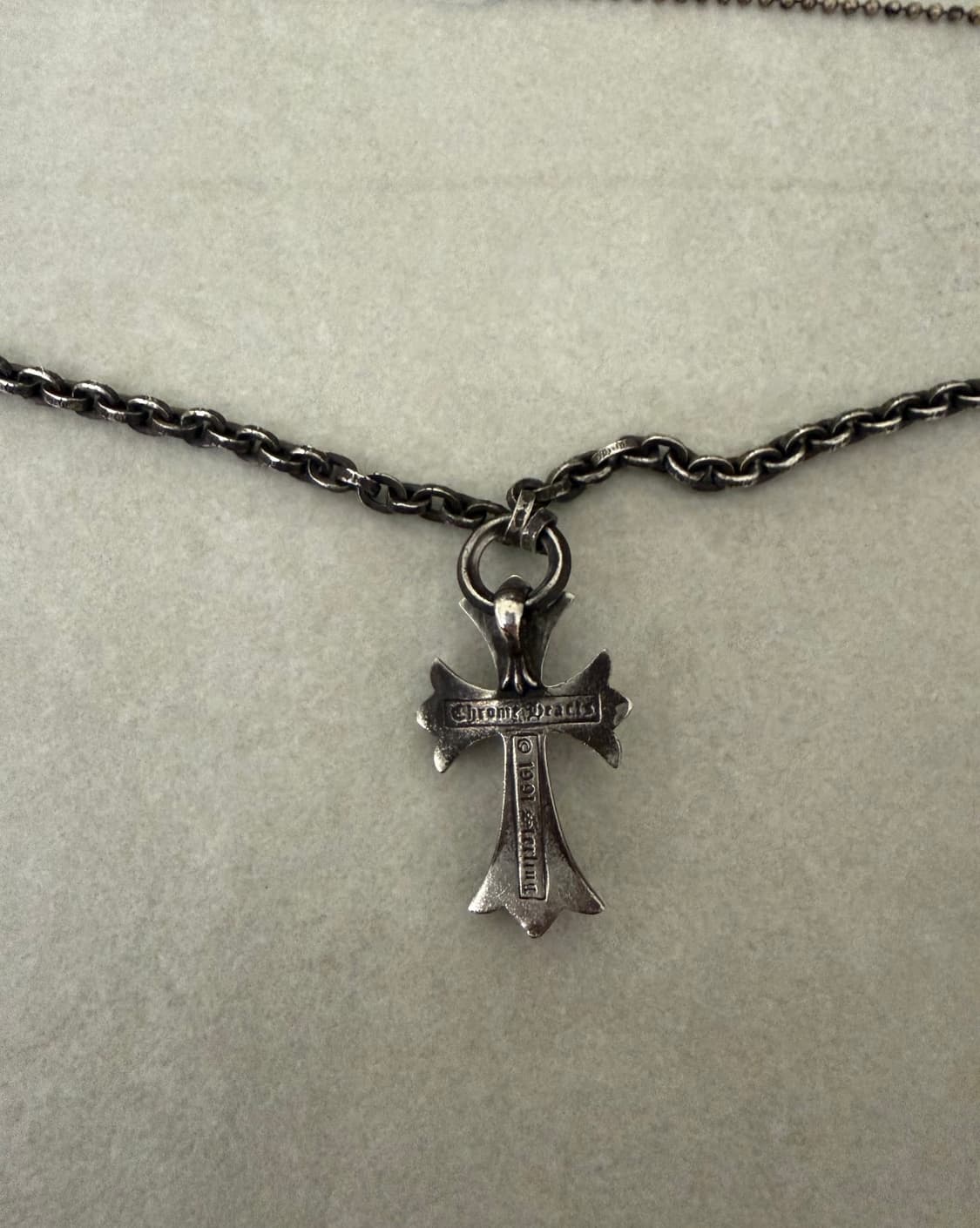 크롬하츠 실버 20인치 페이퍼체인 일체형 목걸이  상품이미지3