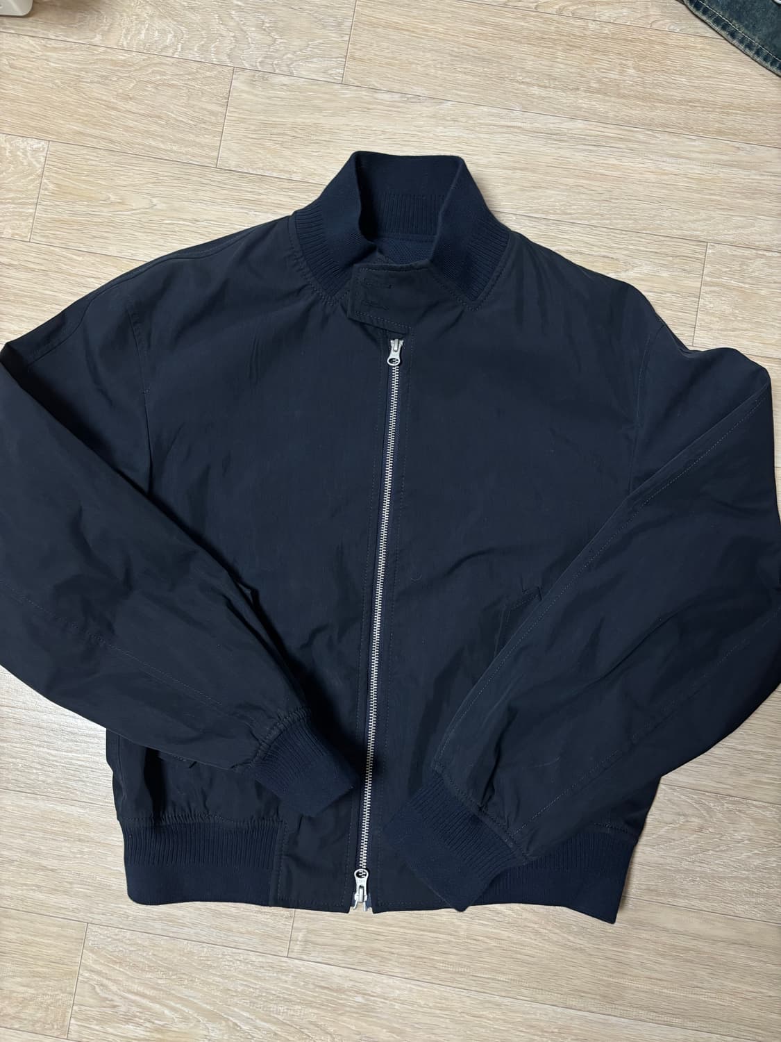 쿠어 립 하이넥 해링턴 자켓 아우터 점퍼 네이비 M 상품이미지1