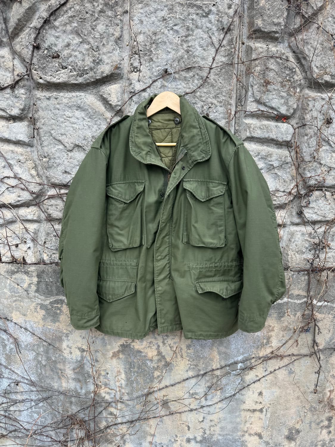 70s 미군 오리지널 m65 필드 자켓 3세대 내피 스카쟌 자수 상품이미지1