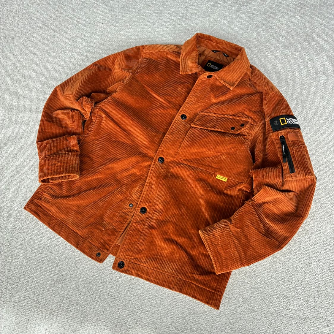 내셔널지오그래픽 오렌지 코듀로이 셔츠 자켓 100 상품이미지1