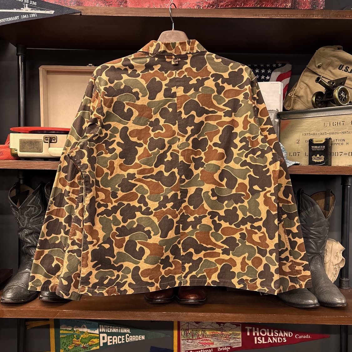 70~80s Kmart 덕헌터 카모 밀리터리 퍼티그 자켓 N1136 상품이미지2