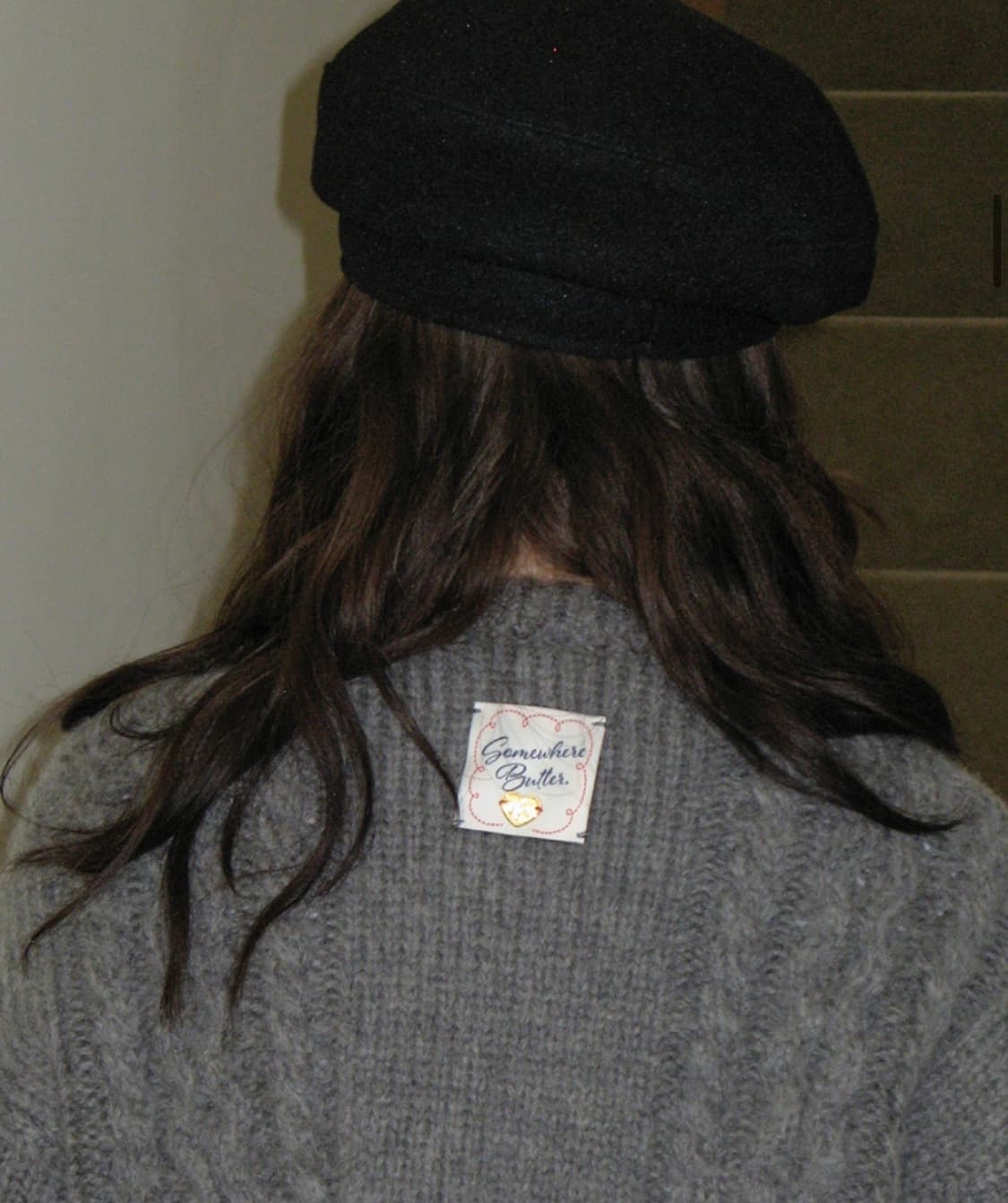 썸웨어버터 woodbutton cable cardigan 차콜 상품이미지2