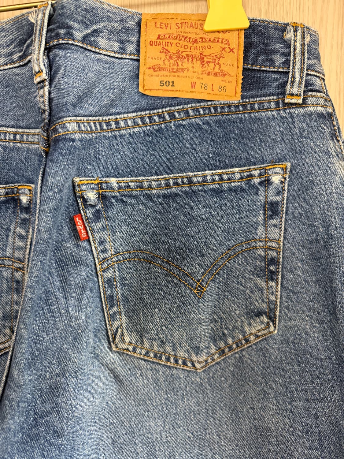 리바이스 501 중청 데님 상품이미지5