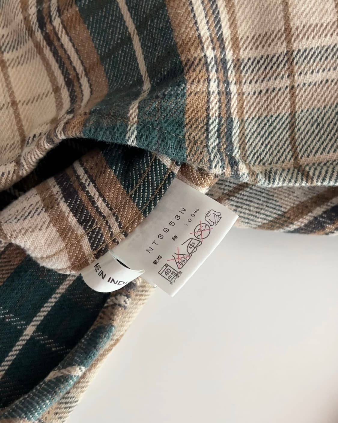 노스페이스 퍼플라벨 투포켓 체크셔츠 M 상품이미지5