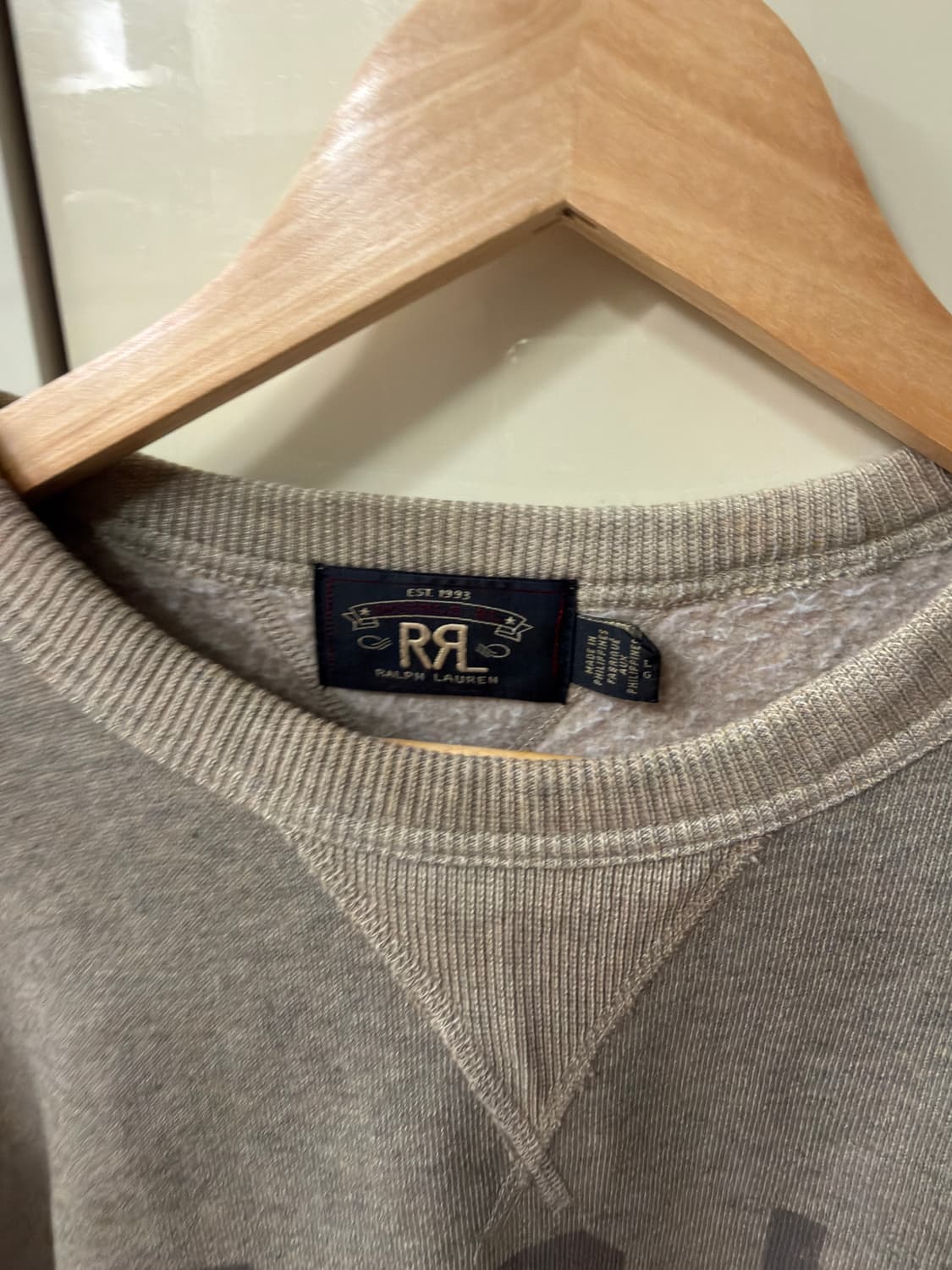 RRL 로고 크루넥 그레이 스웻 셔츠 L사이즈 상품이미지2