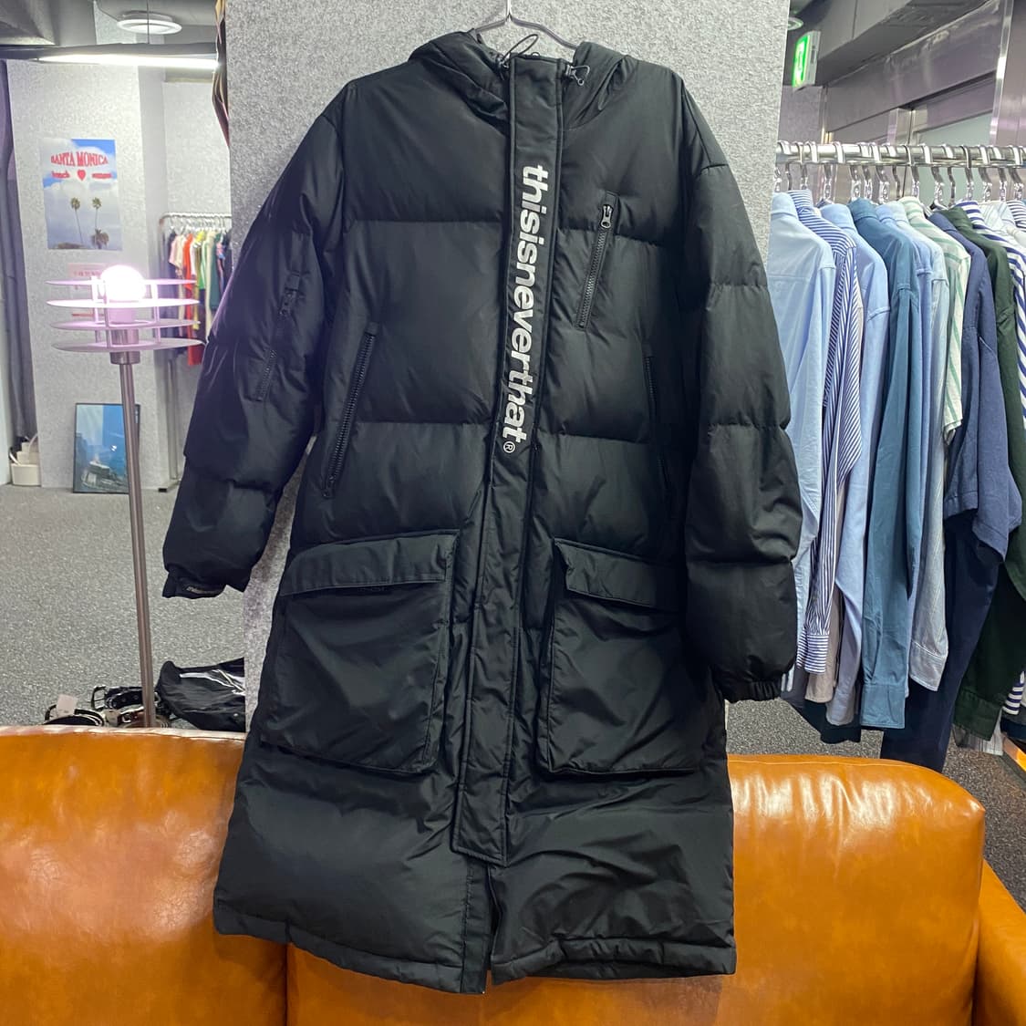 디스이즈네버댓 스펠아웃 빅로고 블랙 다운 롱패딩 B3690 상품이미지2