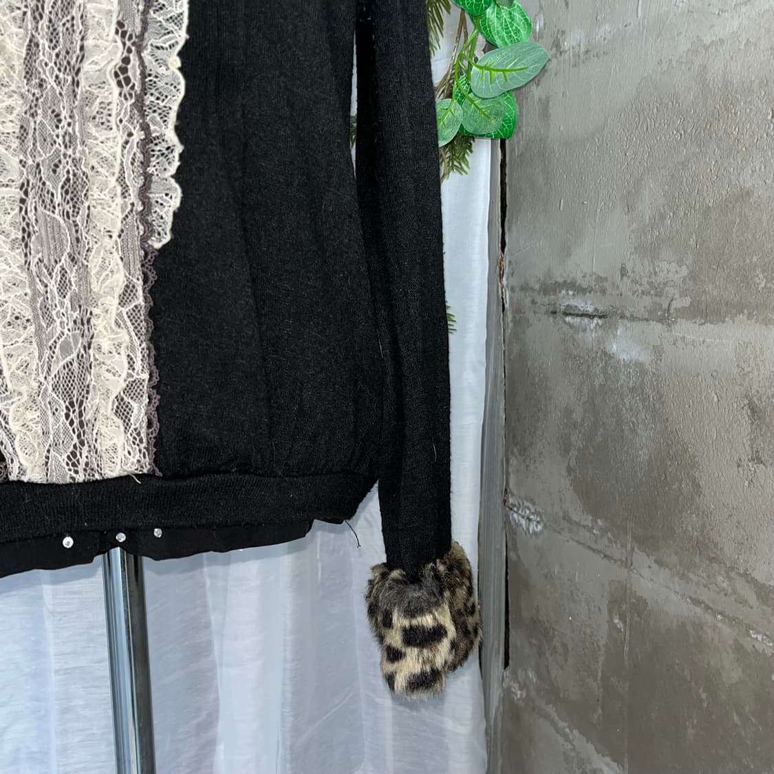 엑시즈팜 호피 갸루 니트 상품이미지4