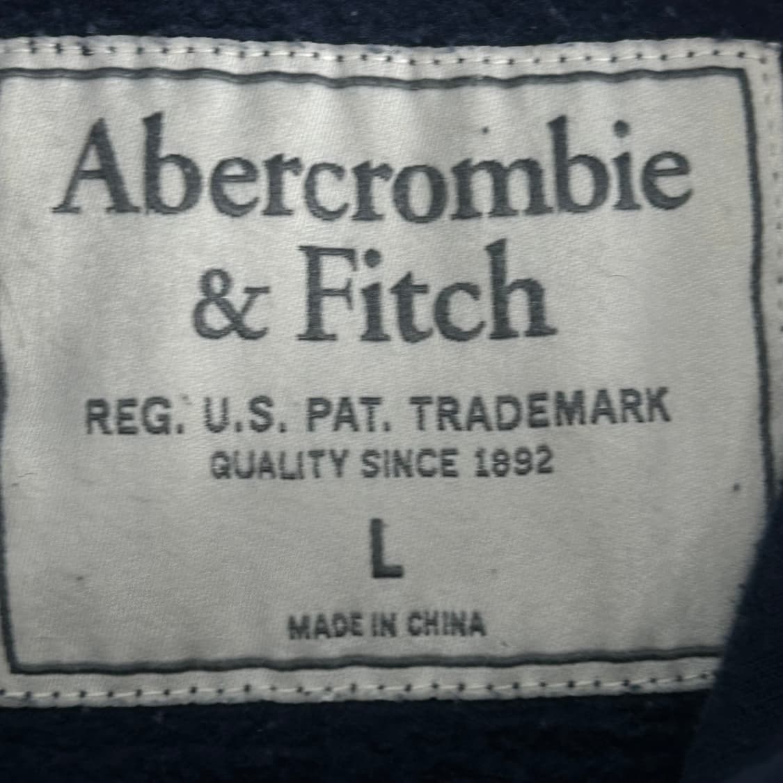 Abercrombie 아베크롬비 스펠아웃로고 네이비 후드티 상품이미지6