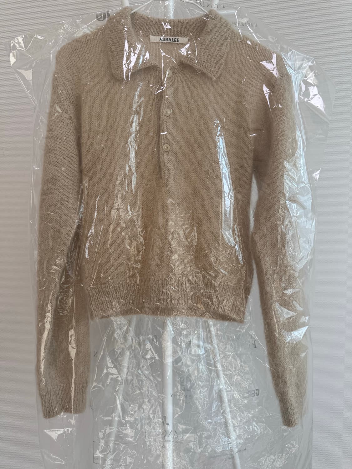 오라리 모헤어 폴로니트 베이지 0사이즈 상품이미지3