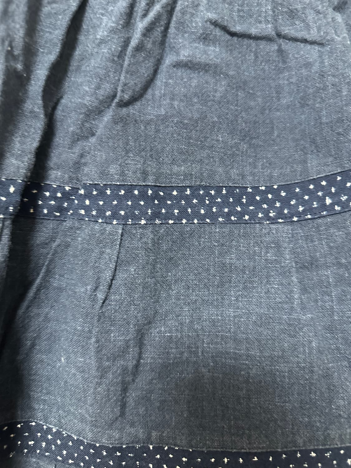  빈티지 블루 언발 스커트 상품이미지3