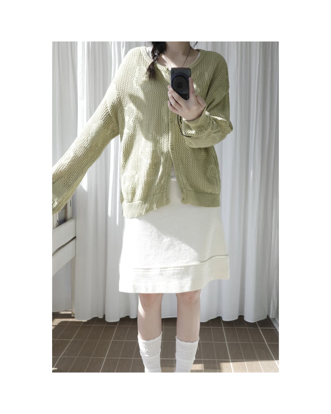 Keitto light green cardigan 상품이미지7