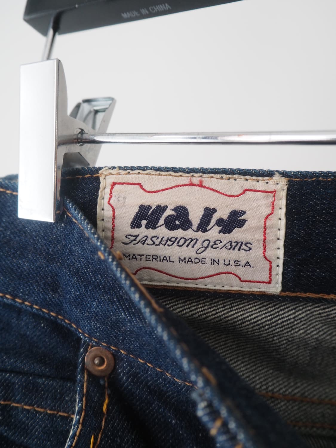 1970's Half bell bottom denim pants  상품이미지6