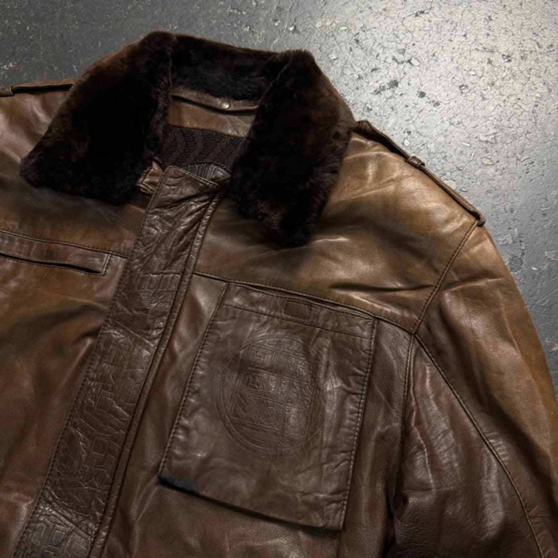 100 TORRAS 토라스 스페인 포켓 가죽 자켓 상품이미지2