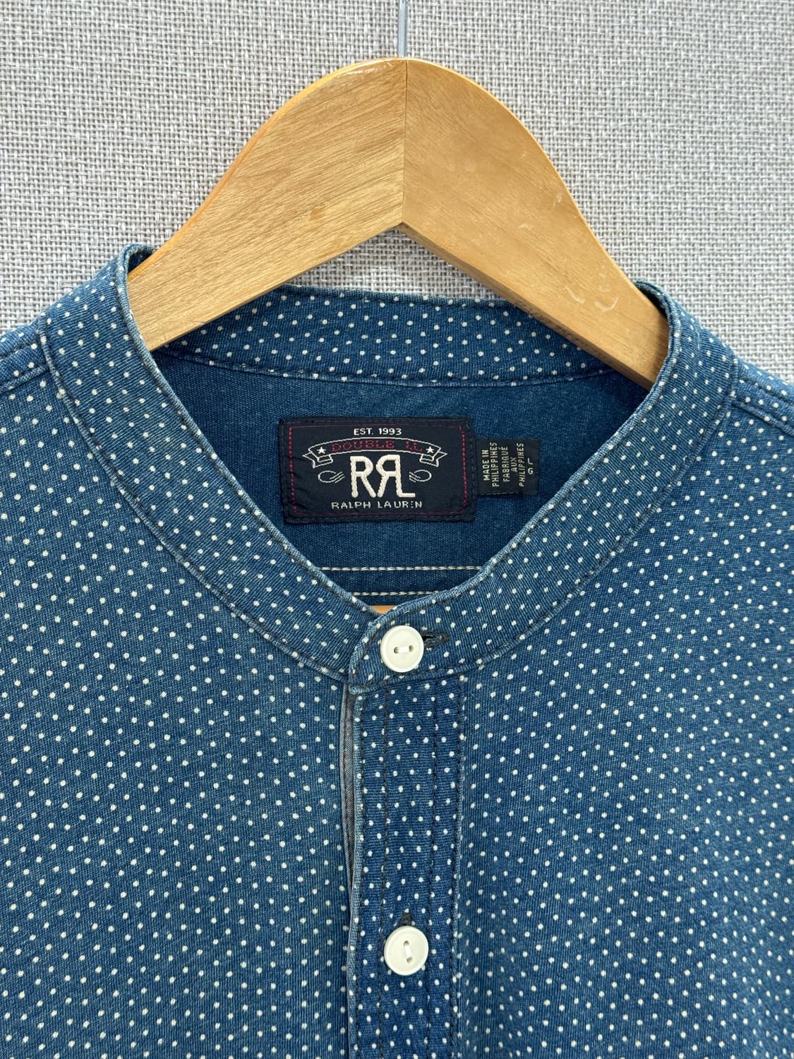 더블알엘 헨리넥 팝오버 셔츠 / L 상품이미지2