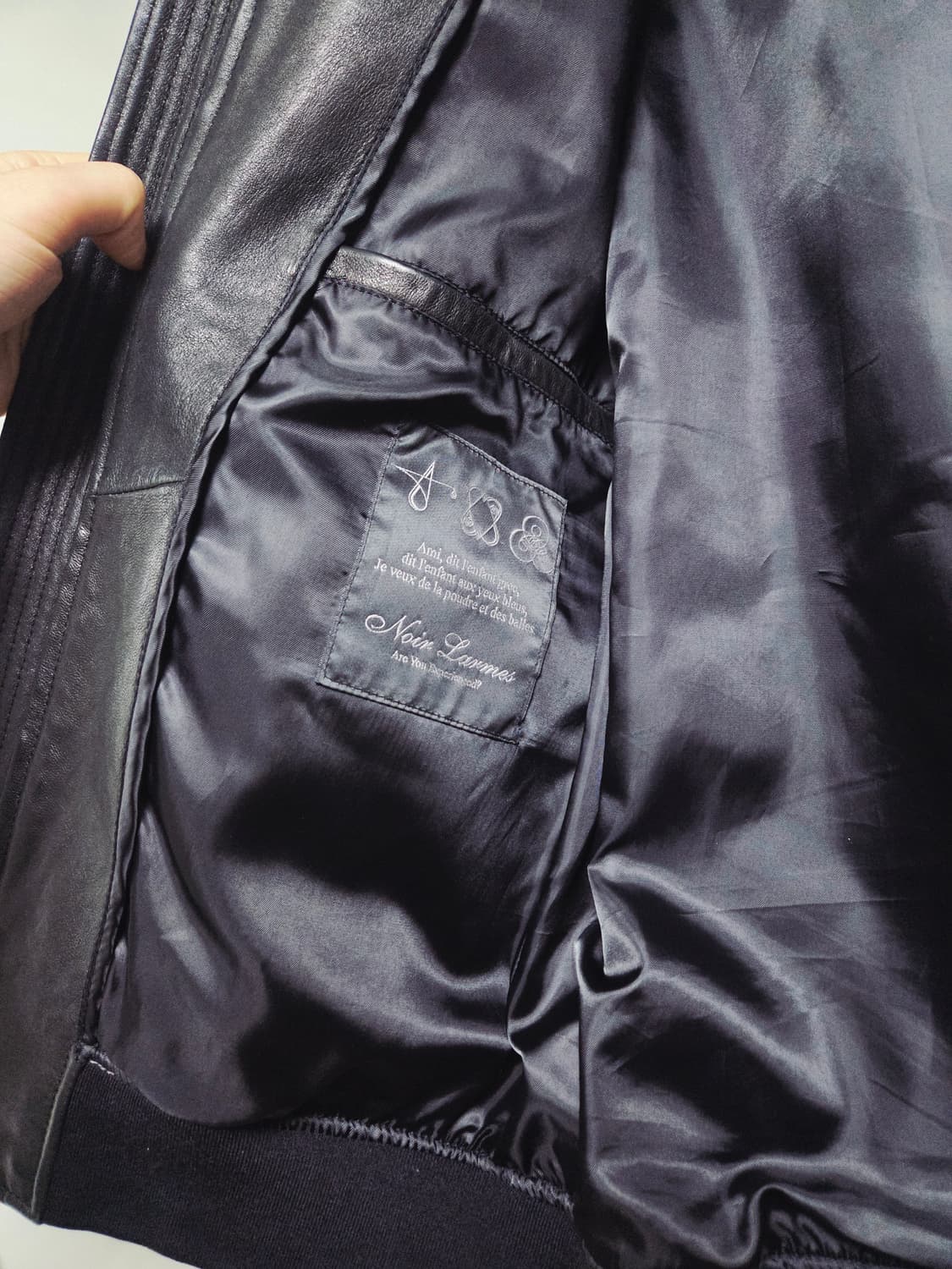 느와르라르메스 ma-1 가죽자켓 46 사이즈 상품이미지3