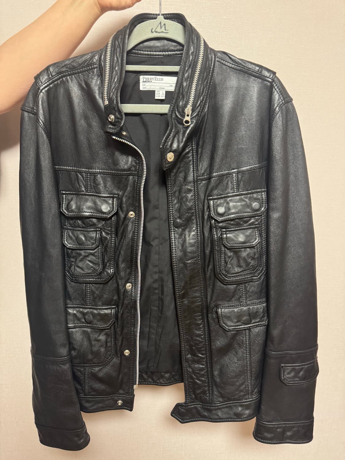 Perry ellis 페리 엘리스 빈티지 양가죽 자켓 사이즈 100 상품이미지1