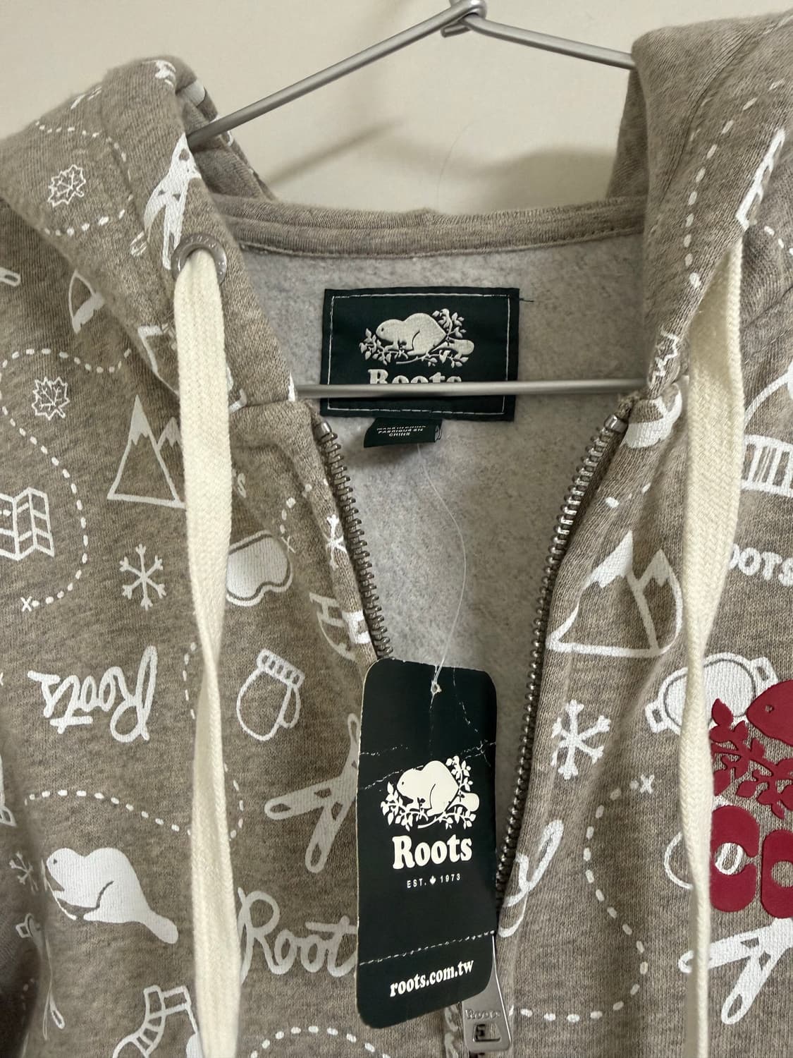 Roots 그레이색 후드 집업 재킷 상품이미지2