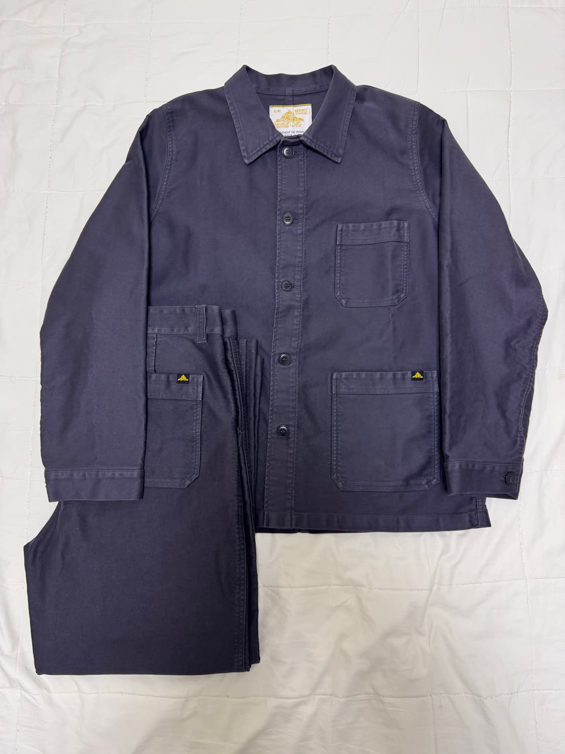 (새상품) 르몽생미셸 워크 자켓 & 바지 세트 그라파이트 컬러 상품이미지1