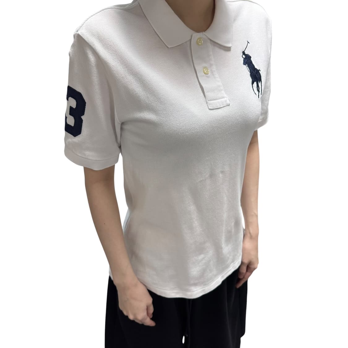 신형 우먼 폴로 랄프로렌 화이트 반팔카라티 상품이미지3