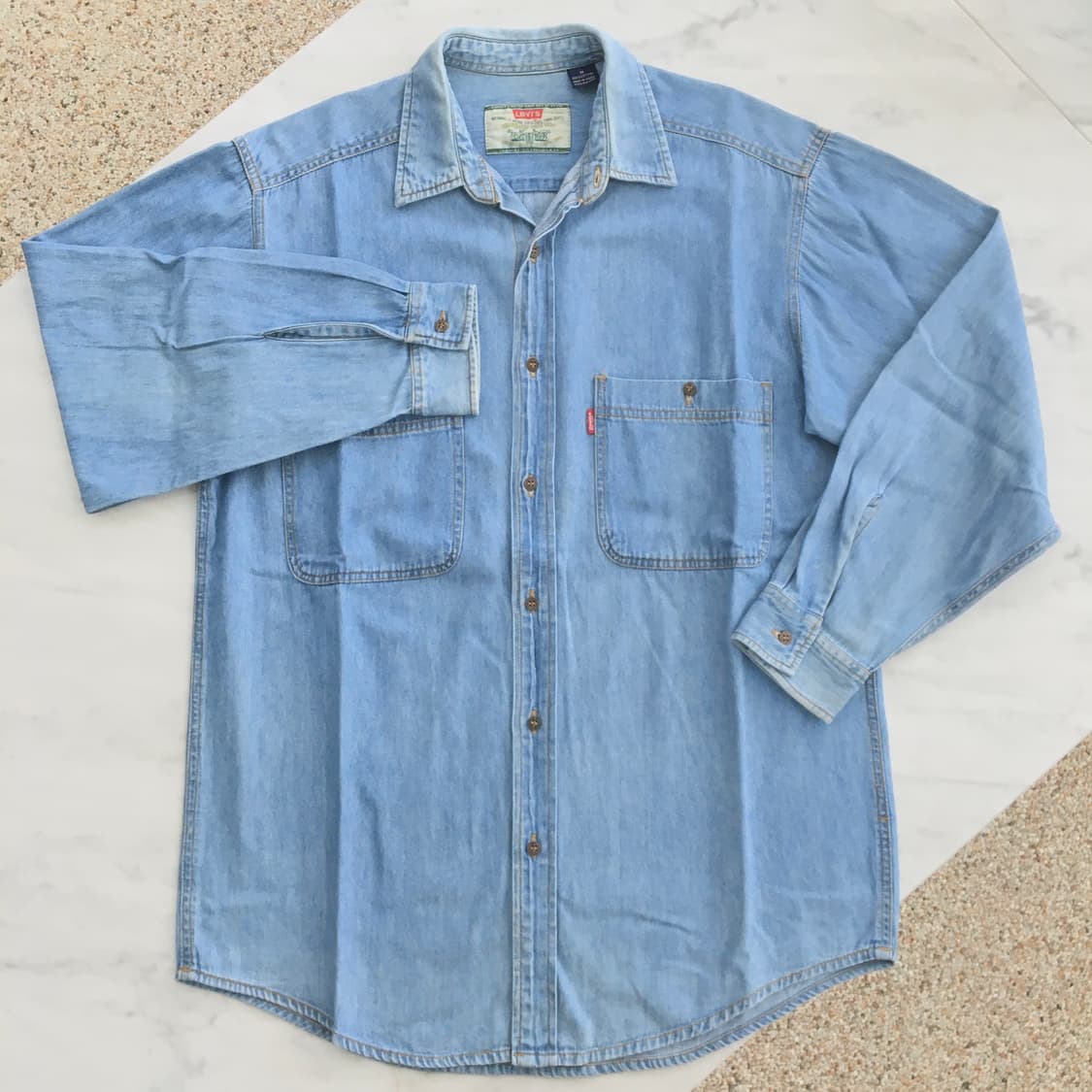리바이스 중청 투포켓 데님 셔츠 남성 105 사이즈  상품이미지3