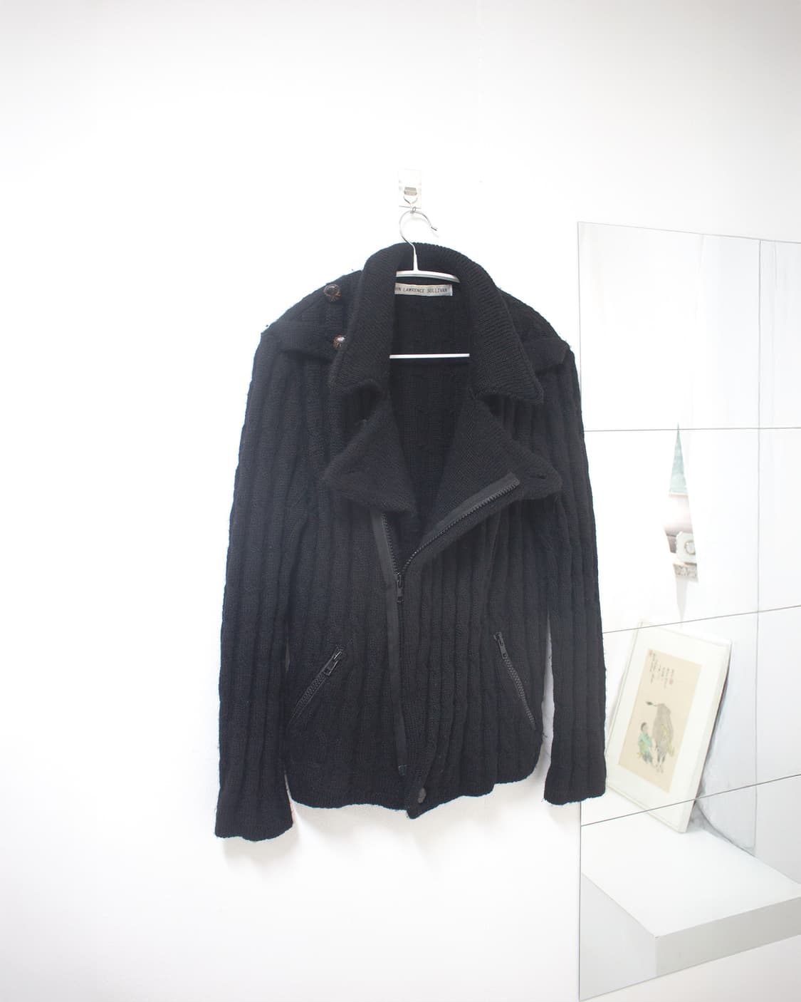 wool knit biker jacket 상품이미지1