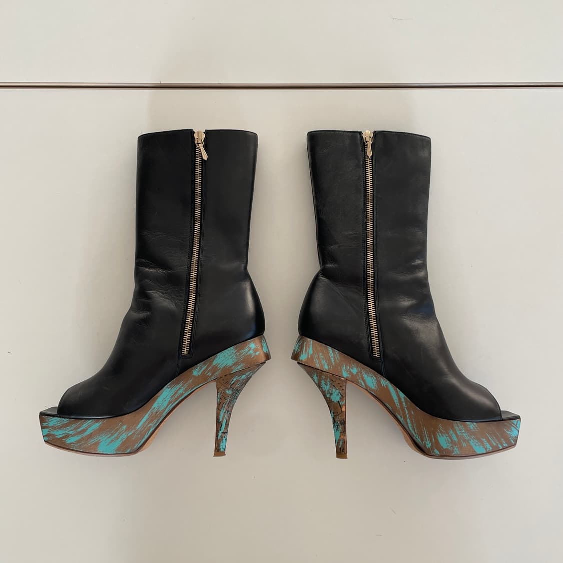 10s 상하이 컬렉션 샤넬 블랙 핍 토 부츠 상품이미지2