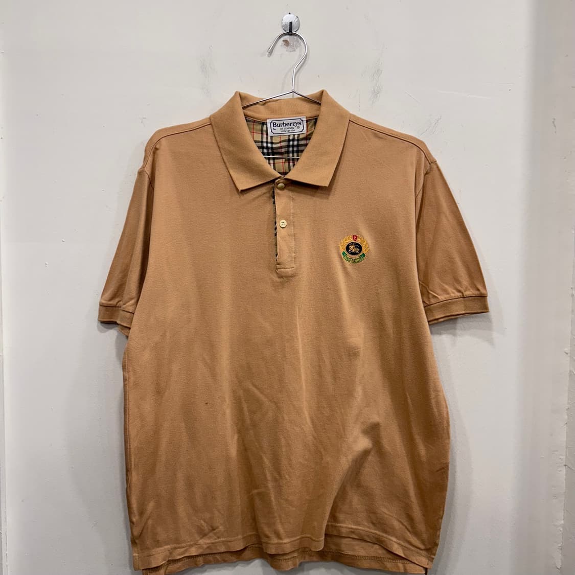버버리 빈티지 자수로고 반팔 카라티 상품이미지2