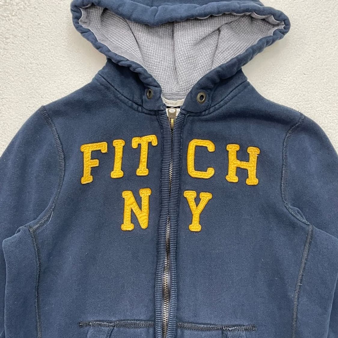 ABERCROMBIE & FITCH 로고 후드집업 네이비 M 상품이미지2