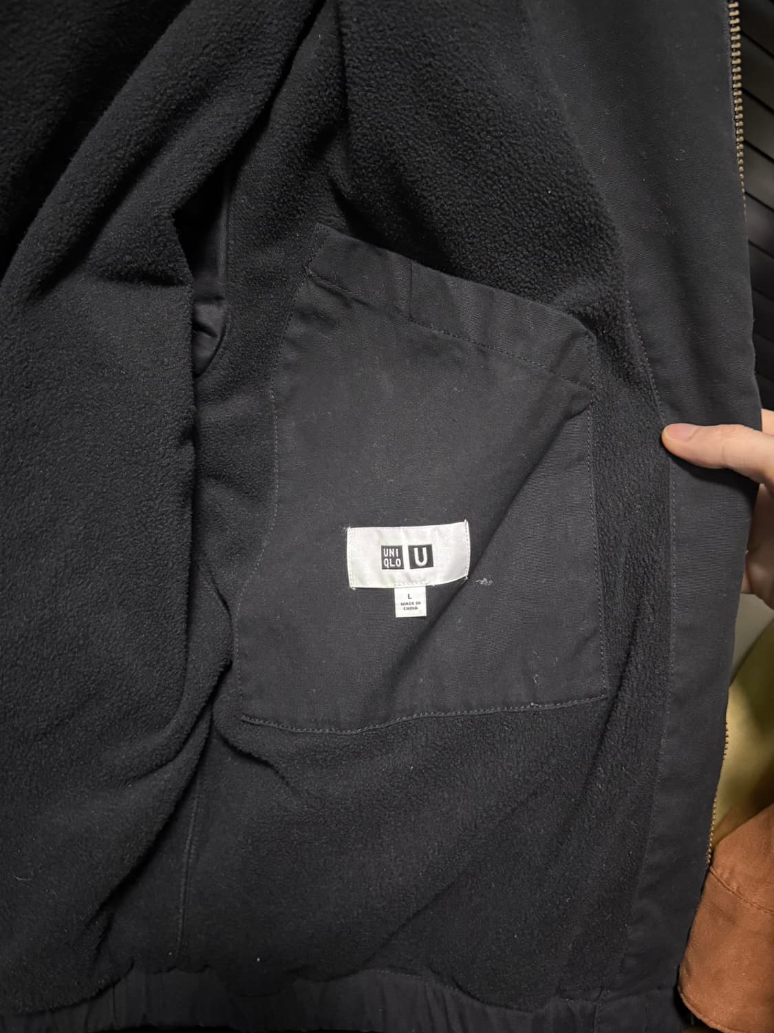 유니클로U 르메르 후드 집업 블루종 워크 점퍼 자켓 L 100 블랙 상품이미지6