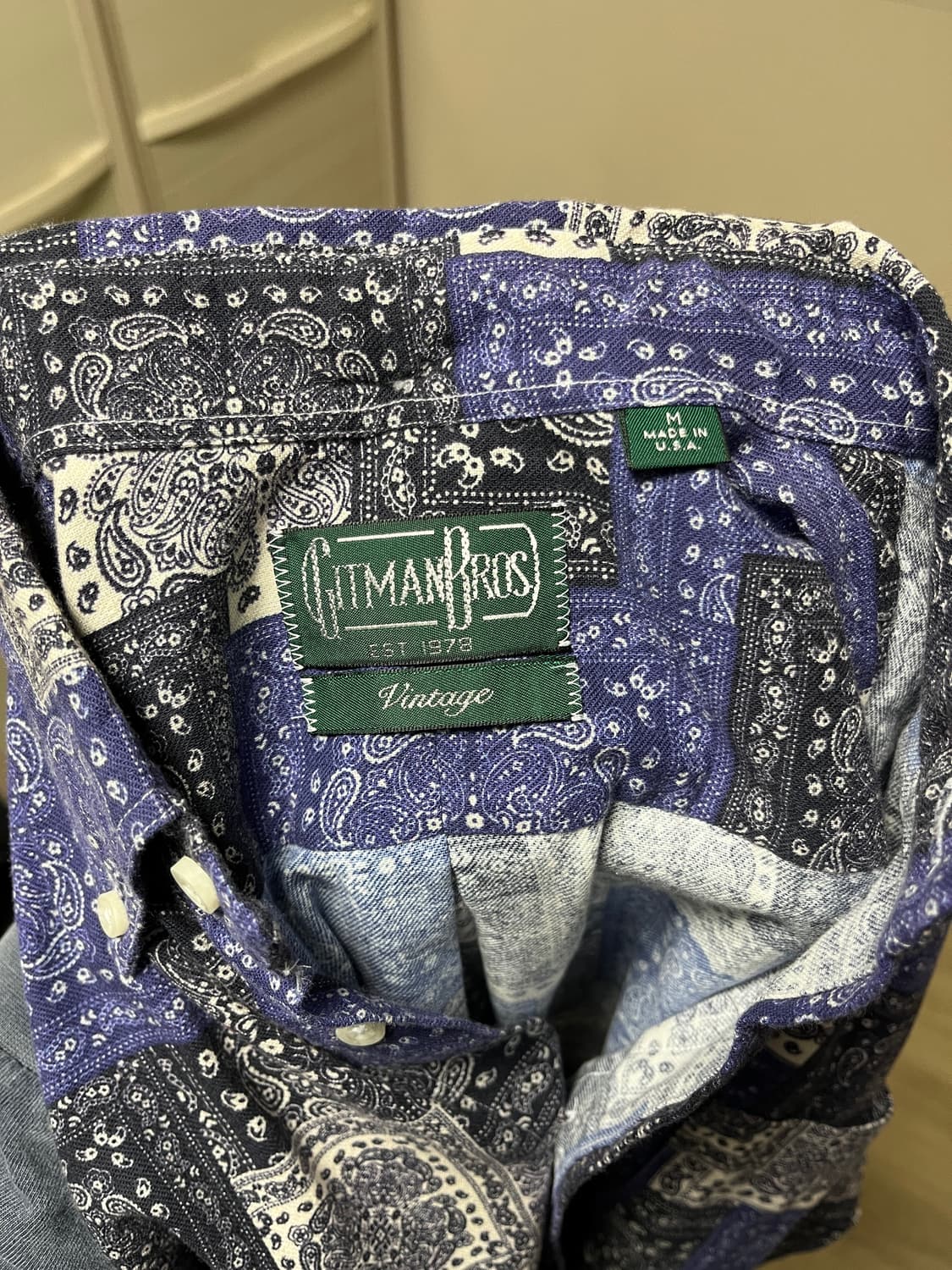짓먼 빈티지 페이즐리 블루스 셔츠 상품이미지6