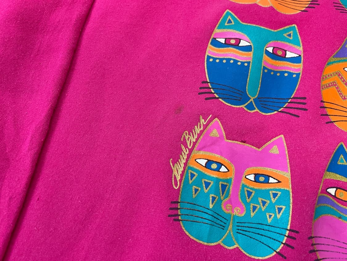 90s usa Laurel Burch  아트 캣 일러스트 J03857 상품이미지3