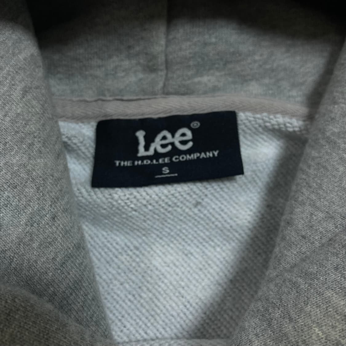 Lee 스펠아웃 빅로고 그레이 후드티 상품이미지3