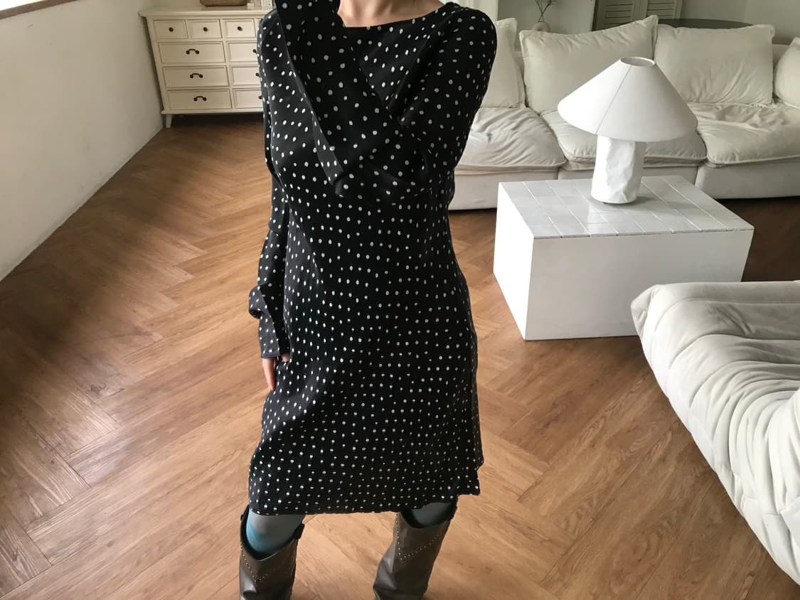 vintage dot pattern one-piece 상품이미지9
