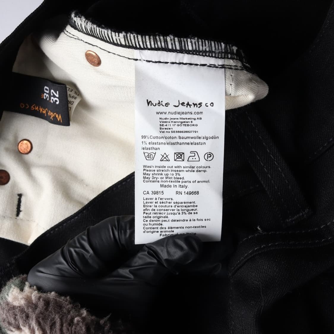 누디진 이태리판 오가닉 블랙 슬림진 30 상품이미지7