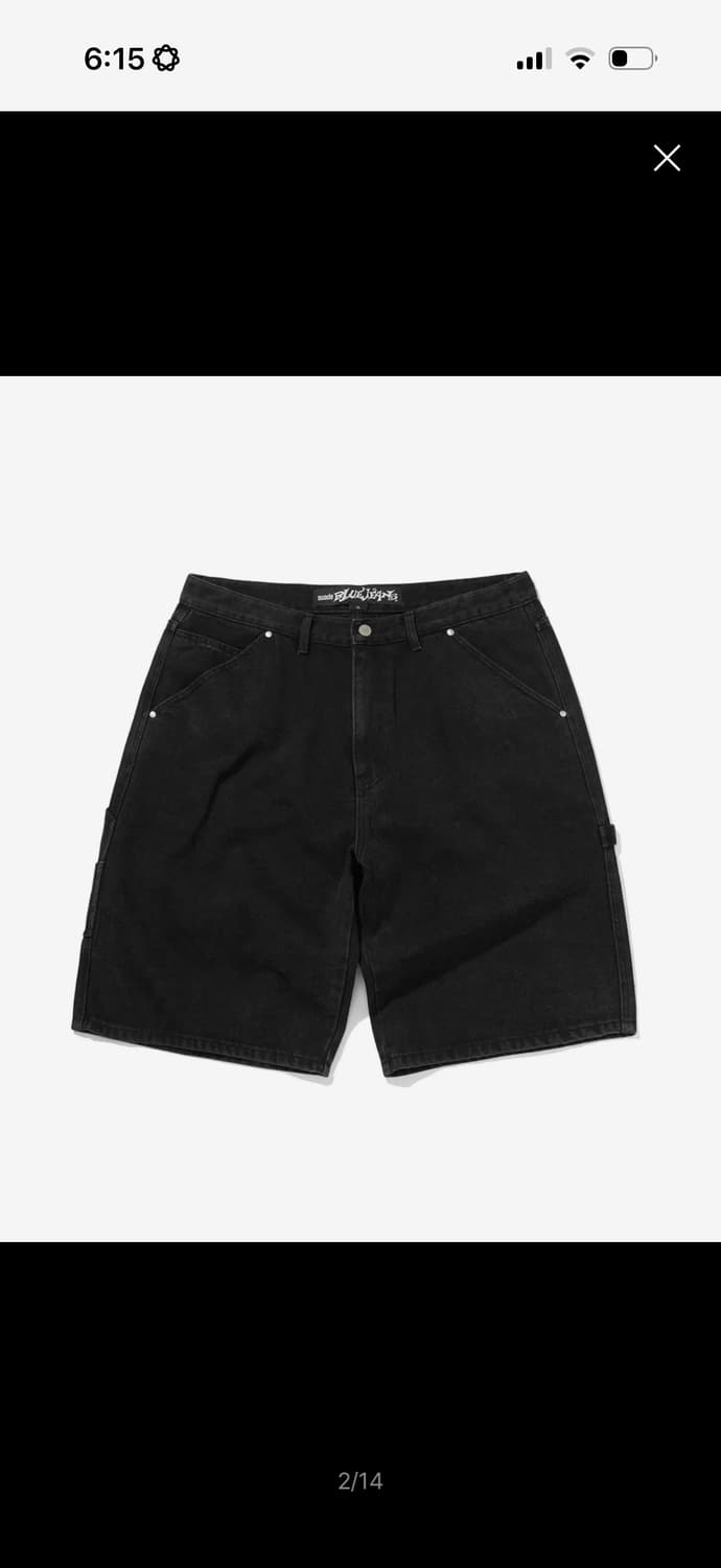 CARPENTER DENIM SHORTS [BLACK] 스웨이드 바지 상품이미지1