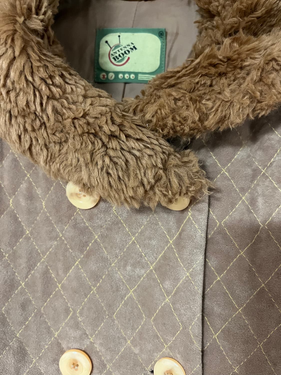 빈티지 카멜 퀼팅 자켓 상품이미지2