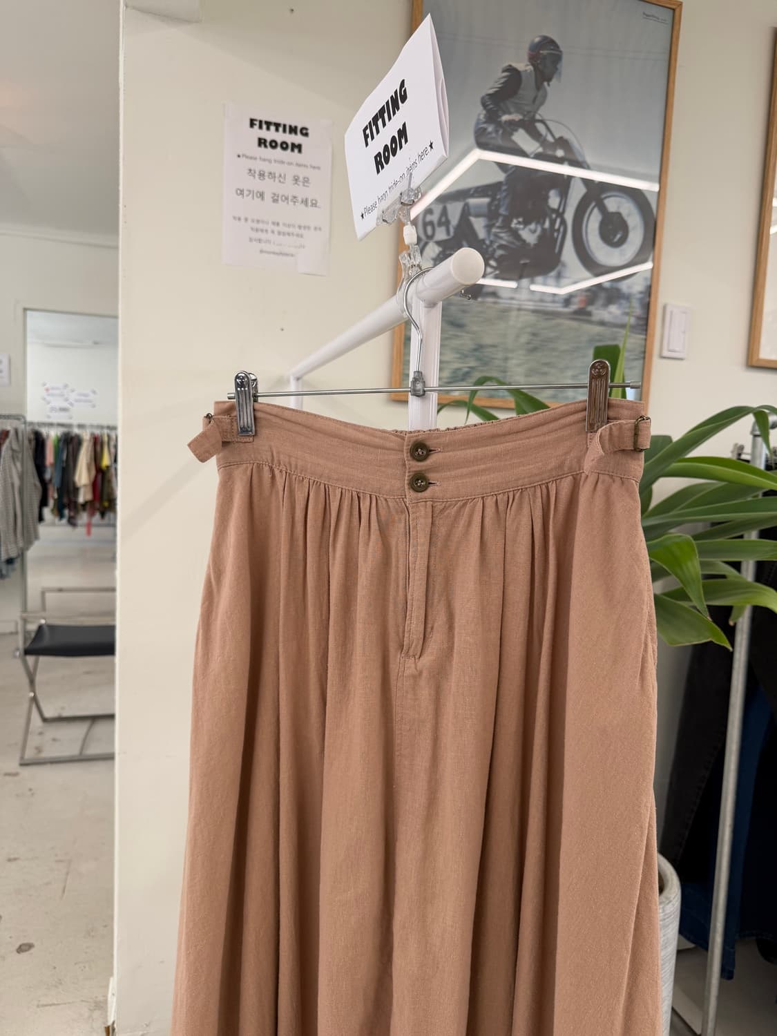 일본빈티지 하구미 베이비핑크 롱스커트 상품이미지6