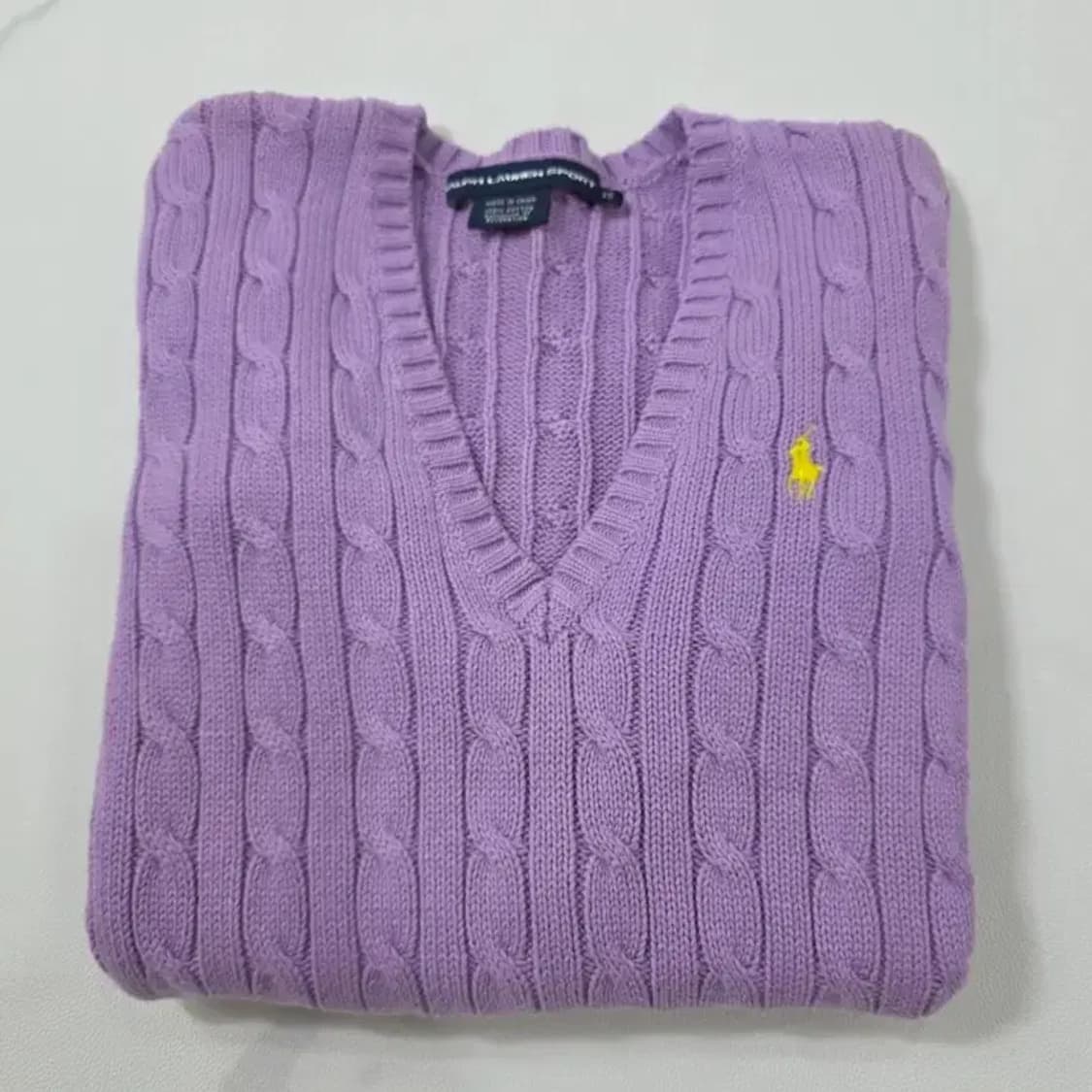 [정품] 폴로 랄프로렌 스포츠 라벤더 케이블 브이넥 니트 44반 상품이미지7