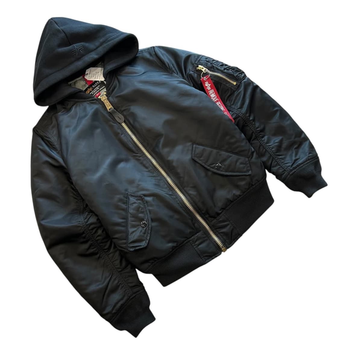 알파인더스트리 후드 항공 붐버 자켓 블루종 상품이미지1