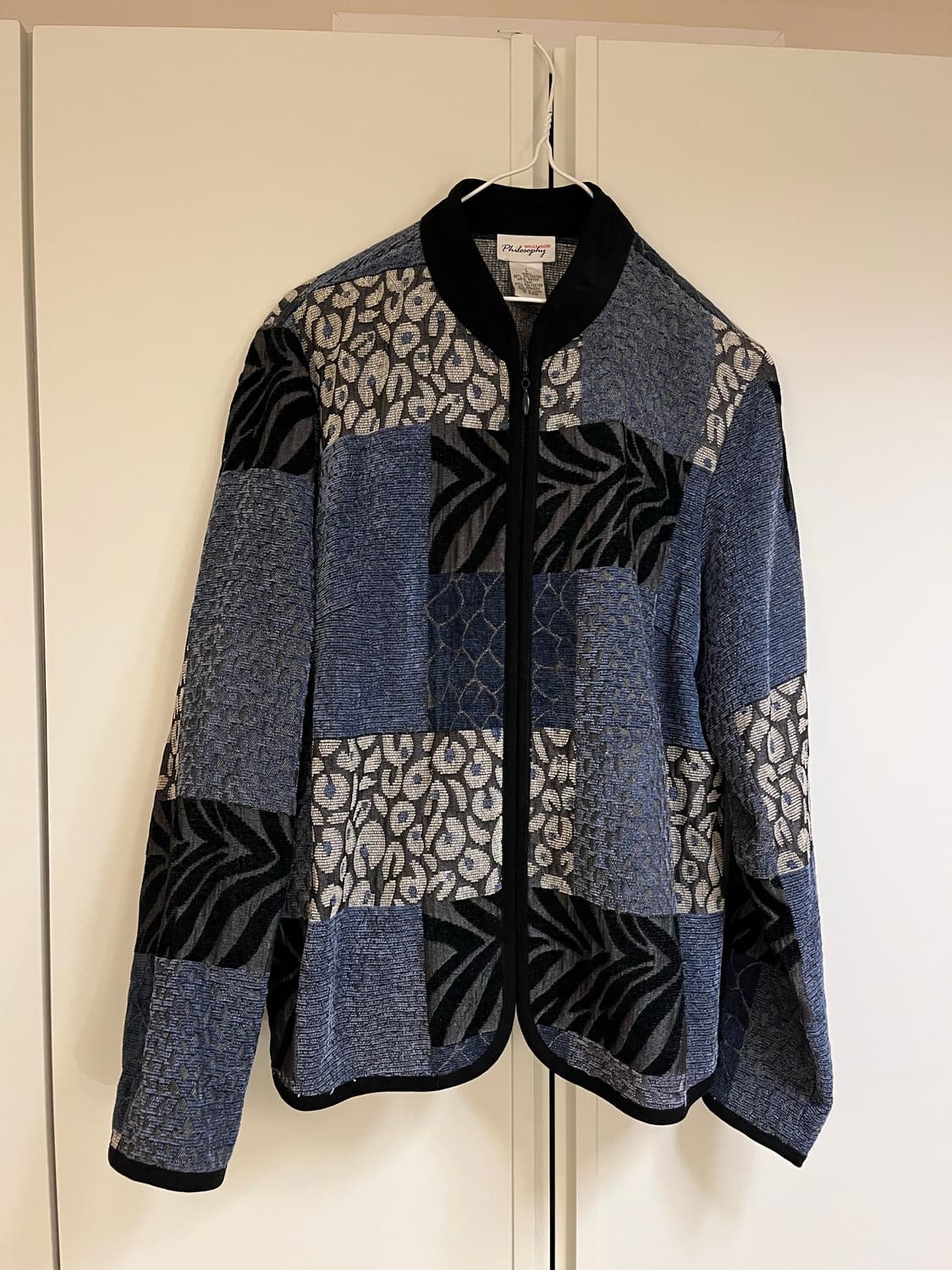 빈티지 패치워크 집업 자켓 상품이미지1