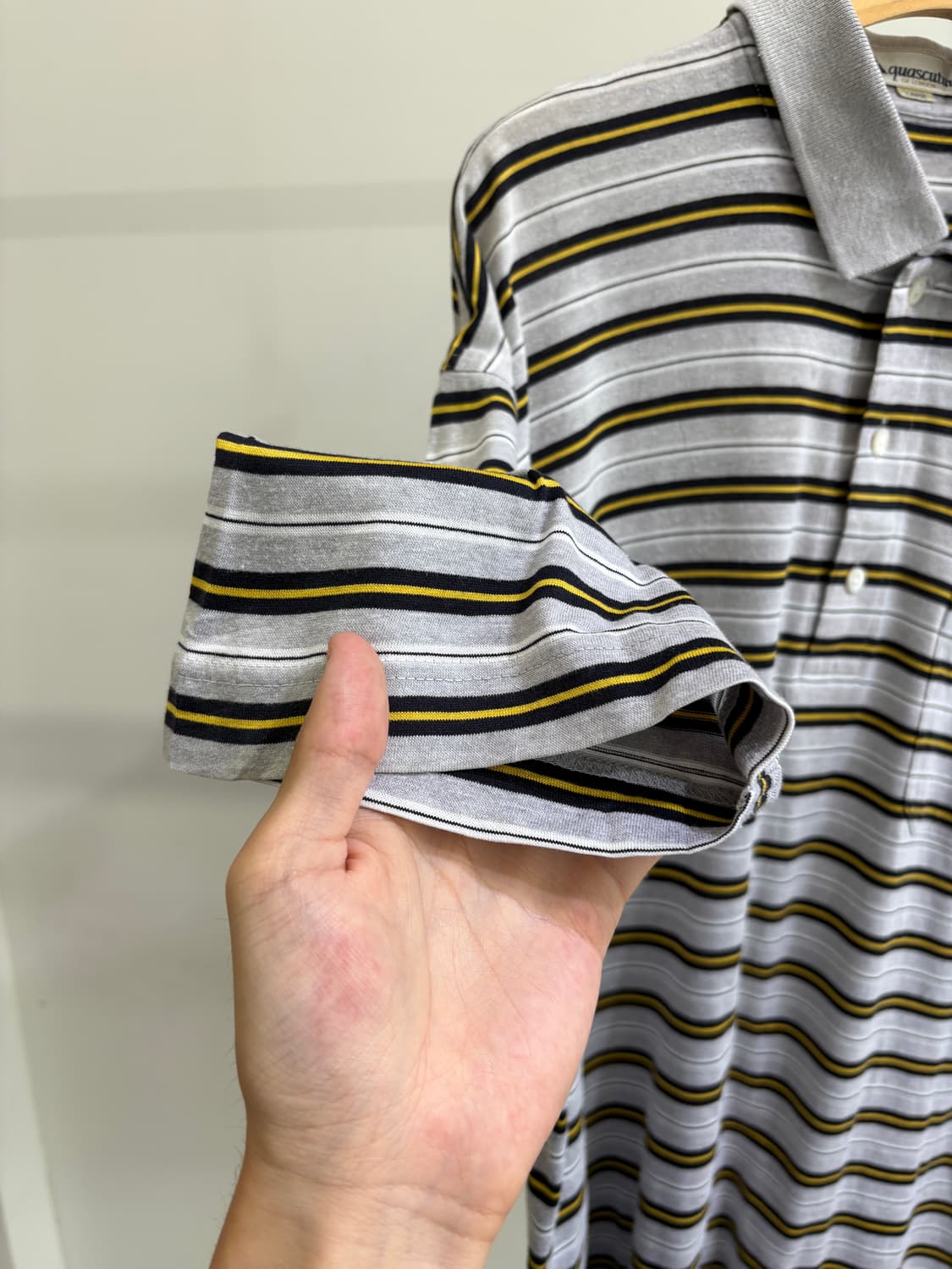 AQUASCUTUM (Made in Japan) 카라반팔티셔츠 상품이미지4