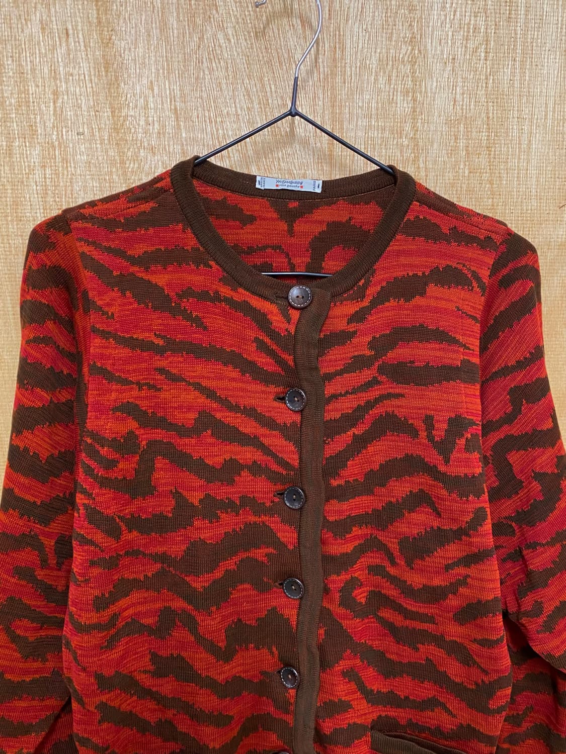 80s YVES SAINT LAURENT zebra cardigan 상품이미지3