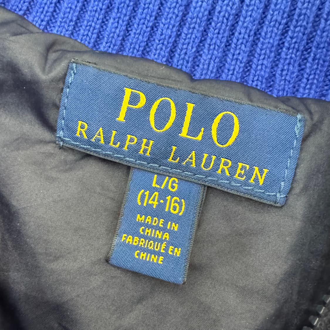 여성용 M 폴로 랄프로렌 경량패딩 니트 자켓  상품이미지5